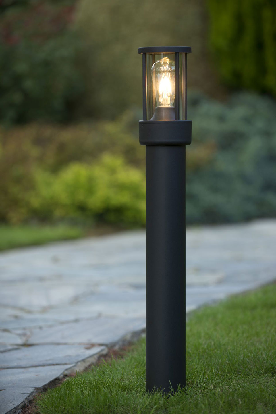 Lucide LORI - Outdoor Bollard lamp - IP44 - Anthrasite